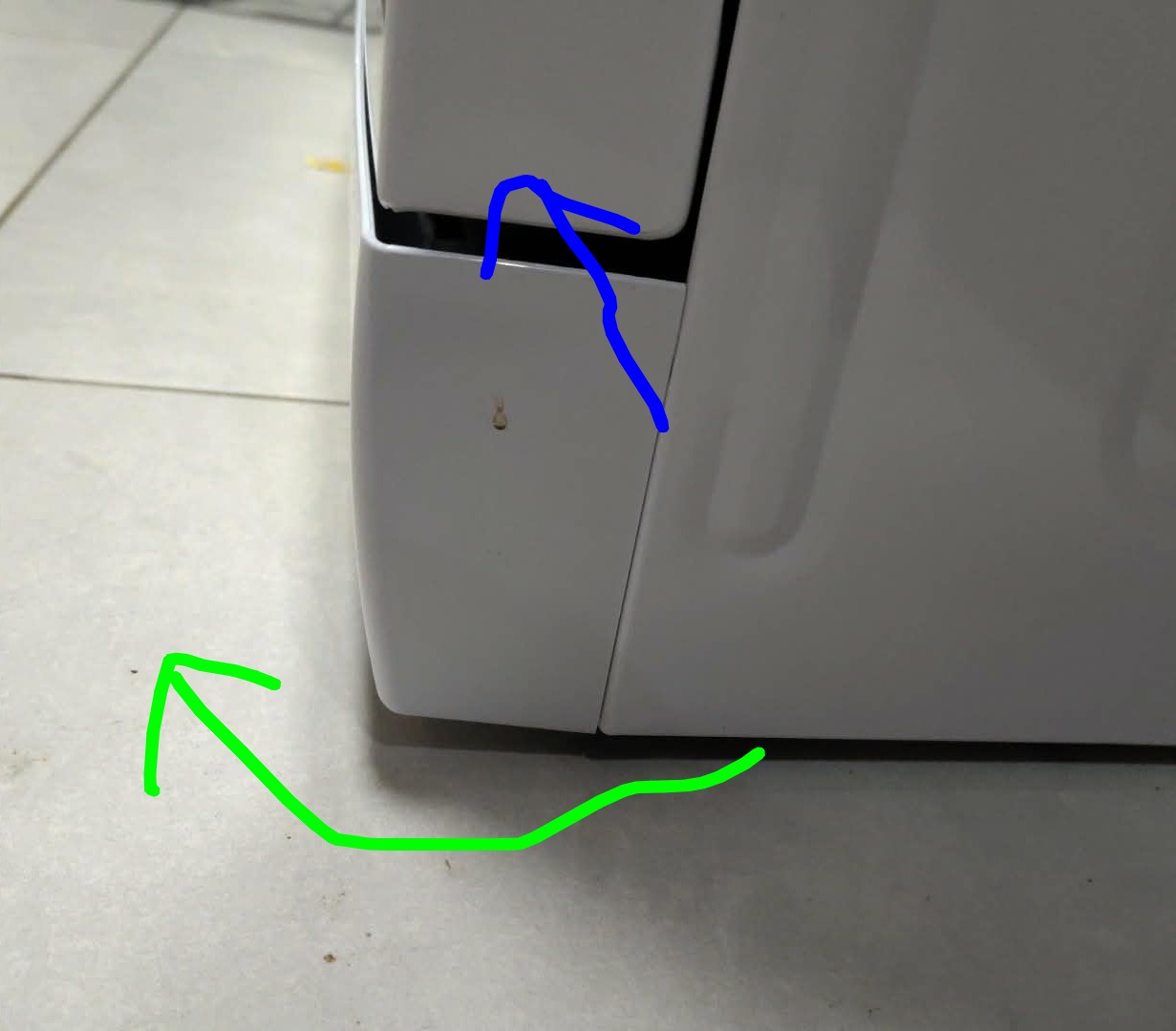 Getting the bottom plastic cover off the dishwasher